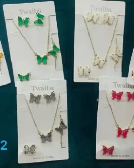 KOREAN SMALL BUTTERFLY COMBO NECKLACE